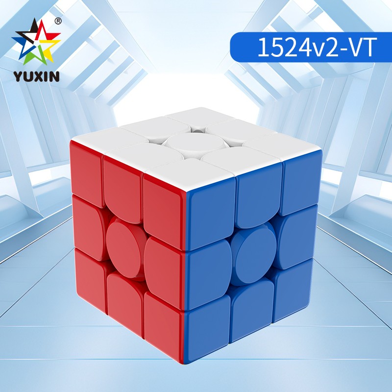 裕鑫黄龙V2 VT磁悬浮三阶魔方，货号 1524VT，产品外观展示